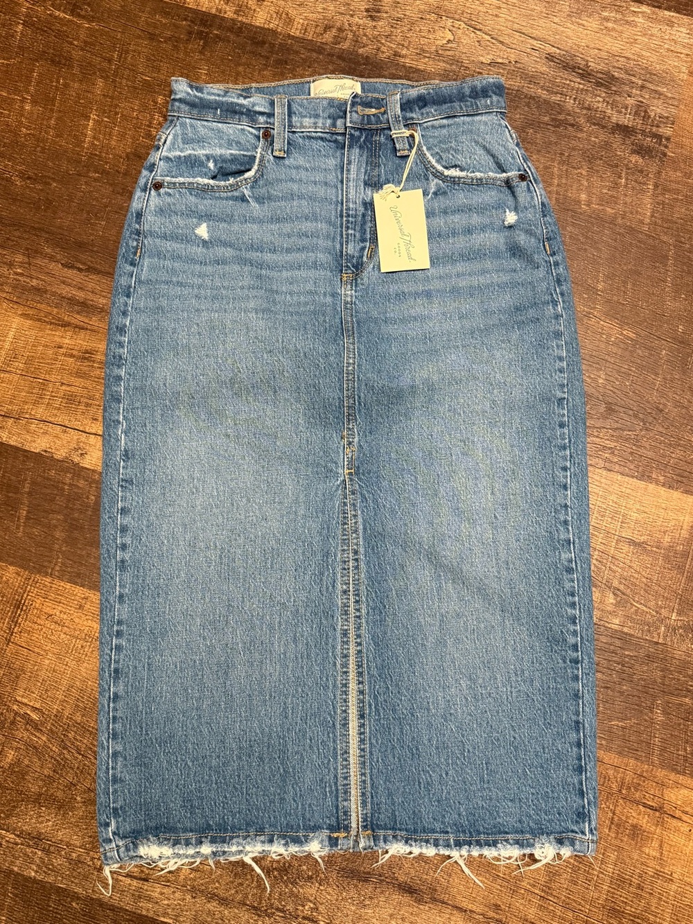 Denim Pencil Skirt in Light Blue - Classic Women’s Jean Skirt